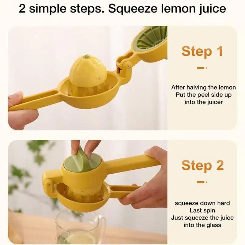 Rotational Fruity Squeezer, Hand Press Squeezer, Manual Citrus Juicer, Household Manual Press Type Juicer, Multifunctional Handheld Portable Extrusion Juicer, Dual Action Lemon Citrus Press