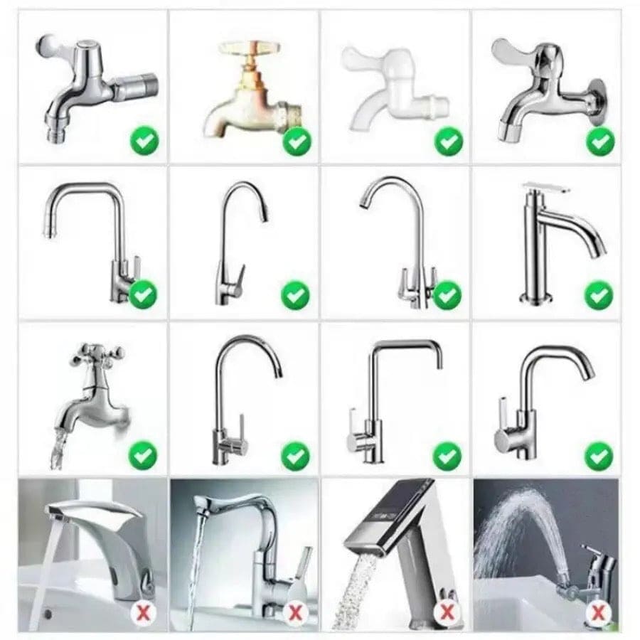 Water Purifier Tap, Water Filter Nozzle, Household Kitchen Home Carbon Faucet, Multi Layer Fine Faucet Filter, 6 Layer Faucet Filter, Universal Kitchen Faucet Water Tap Heads, Anti Spill Water Saving Water Filter for Kitchen Home Bathroom