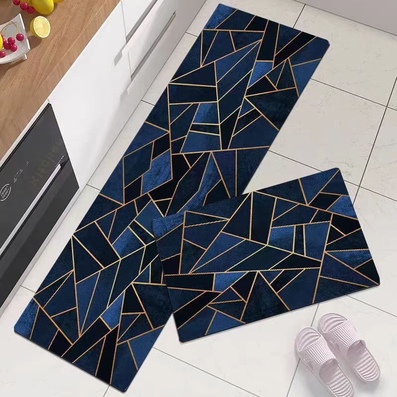 Set Of 2 Kitchen Floor Mat, Non-slip Kitchen Carpet, Kitchen Mat Bedroom Long Rug, Anti Slip Floor Mat, Modern Kitchen Mate