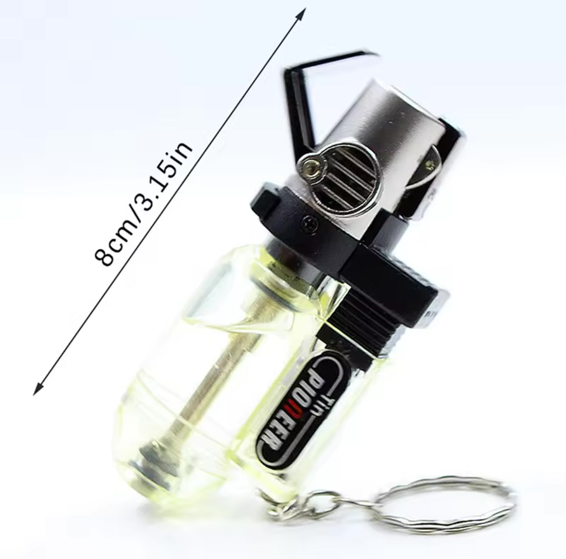 Mini Keychain Windproof Lighter, Portable Butane Gas Lighter, Outdoor Survival Cigarette Accessories