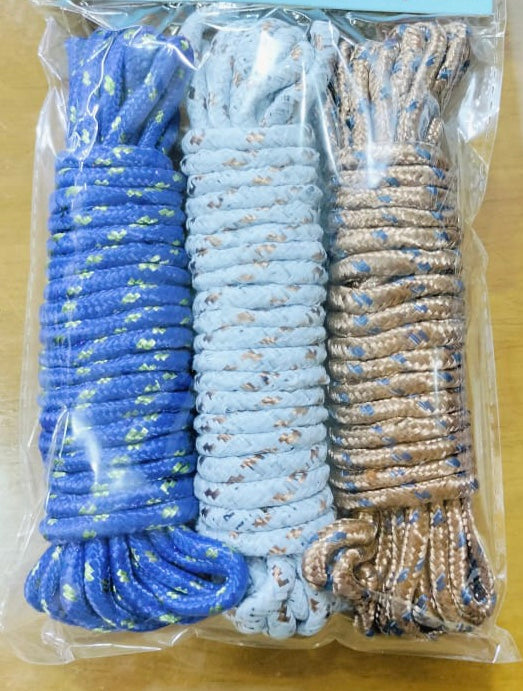 Pack Of 3 Thickened Clothes Drying Rope, Anti Slip Sturdy Rope, Outdoor Laundry Clothesline, Portable Travel Clothesline, Windproof Hanger Line Cord