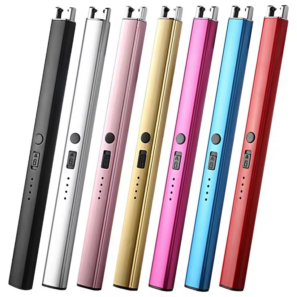 Pen Style USB Lighter, Portable Wind Proof Arc Plasma Electric Lighter, LED Display Kitchen Lighter