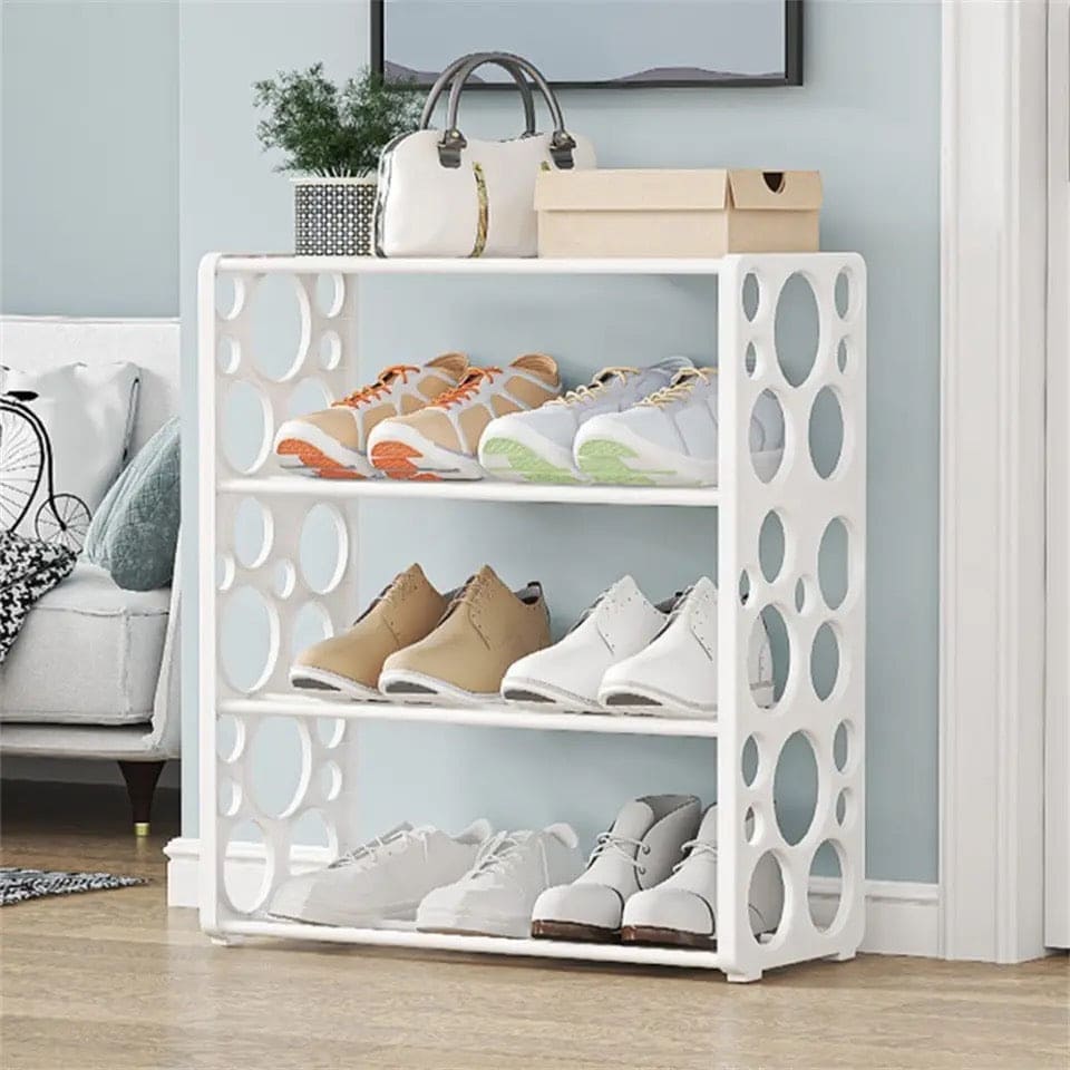 4 Layer Bubble Hole Shoe Rack, Creative Multilayer Shoe Rack, Multipurpose Space Saving Shoe Rack, Removable Assembly Shoe Cabinet for Home, Dustproof Shoe Cabinet For Home Entrance