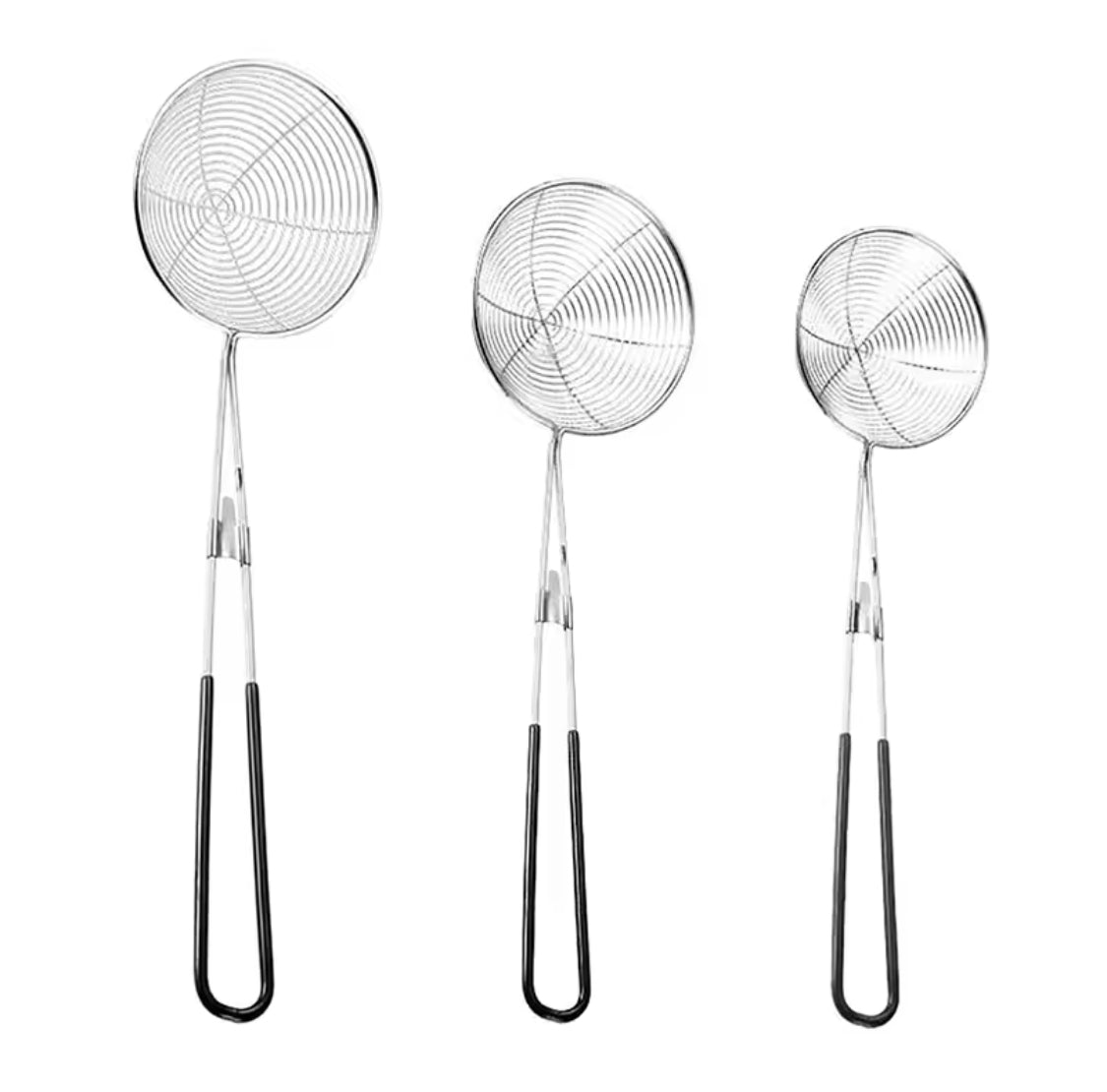 Long Handle Fry Strainer, Long Handle Skimmer, Oil Strainer Spoon, Fry Item Spatula, Cooking Fry Spoon