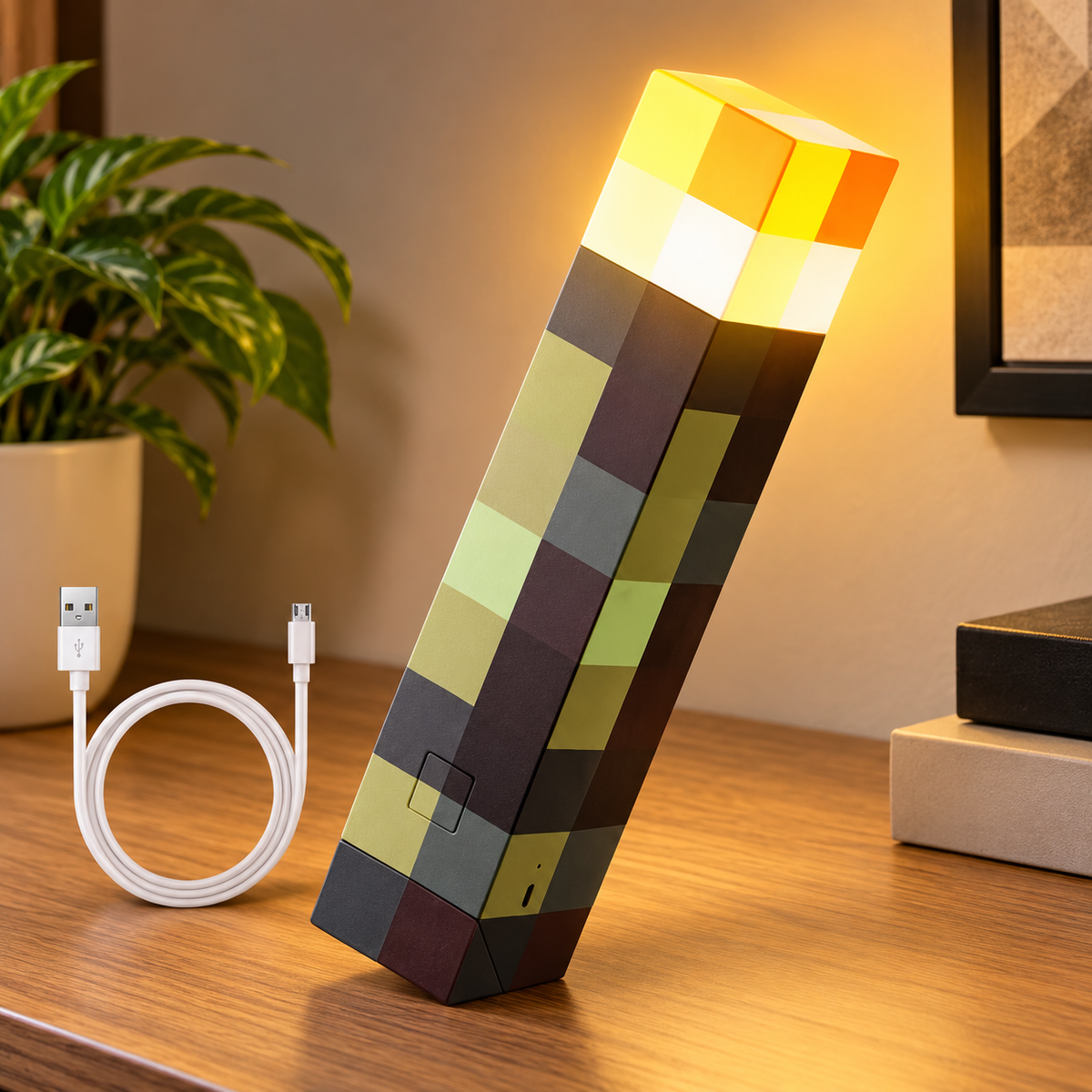 LED Pixel Block Night Lamp,     Colorful Pixel LED Desk Lamp,     Block Style LED Mood Lamp,     Minecraft Style Pixel Night Lamp