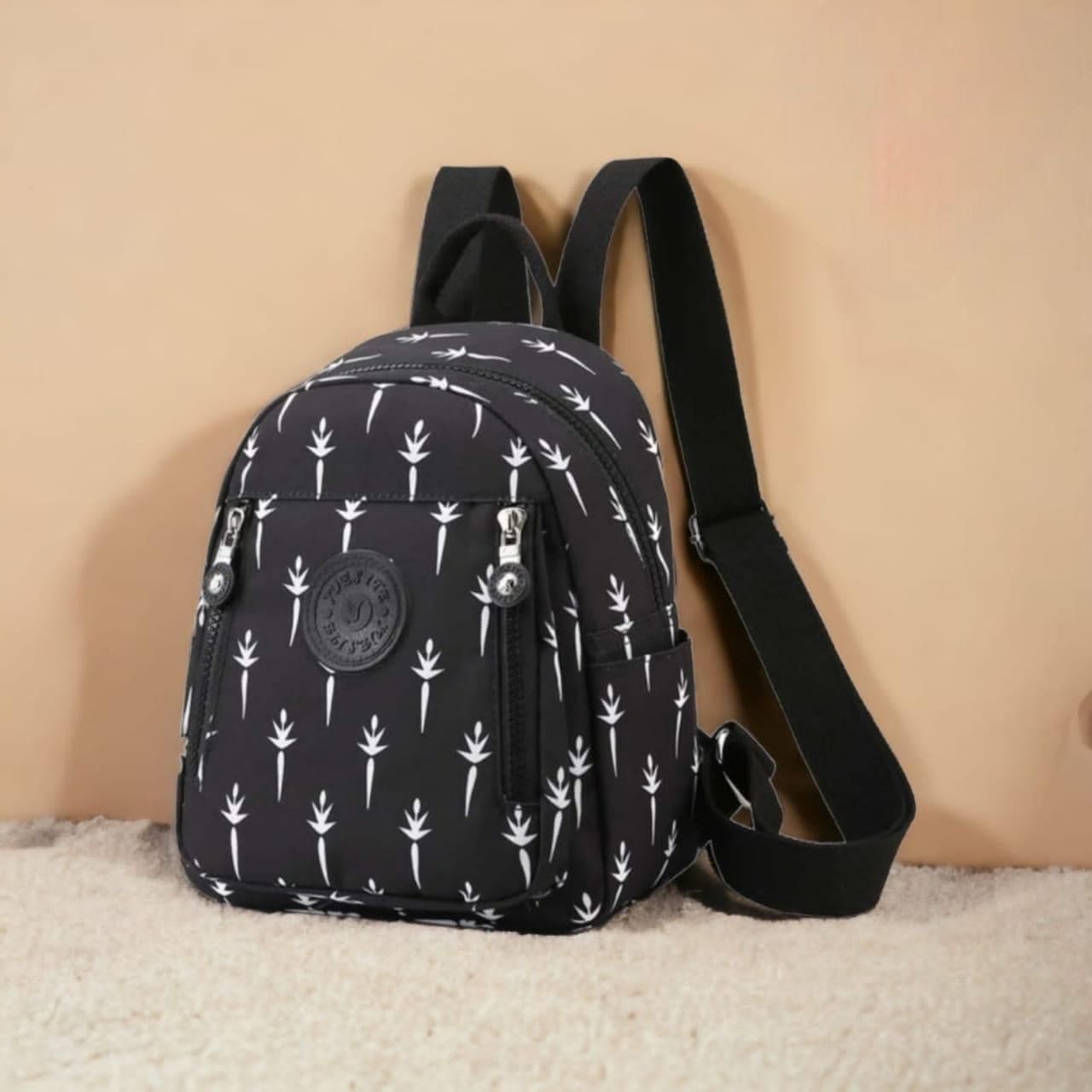 Plant Graphics Bag Pack, Large Capacity Outdoor Travel Backpack, Waterproof Outdoor Travel Bag, Soft Toddler Bag, Girls University Shoulder Bag