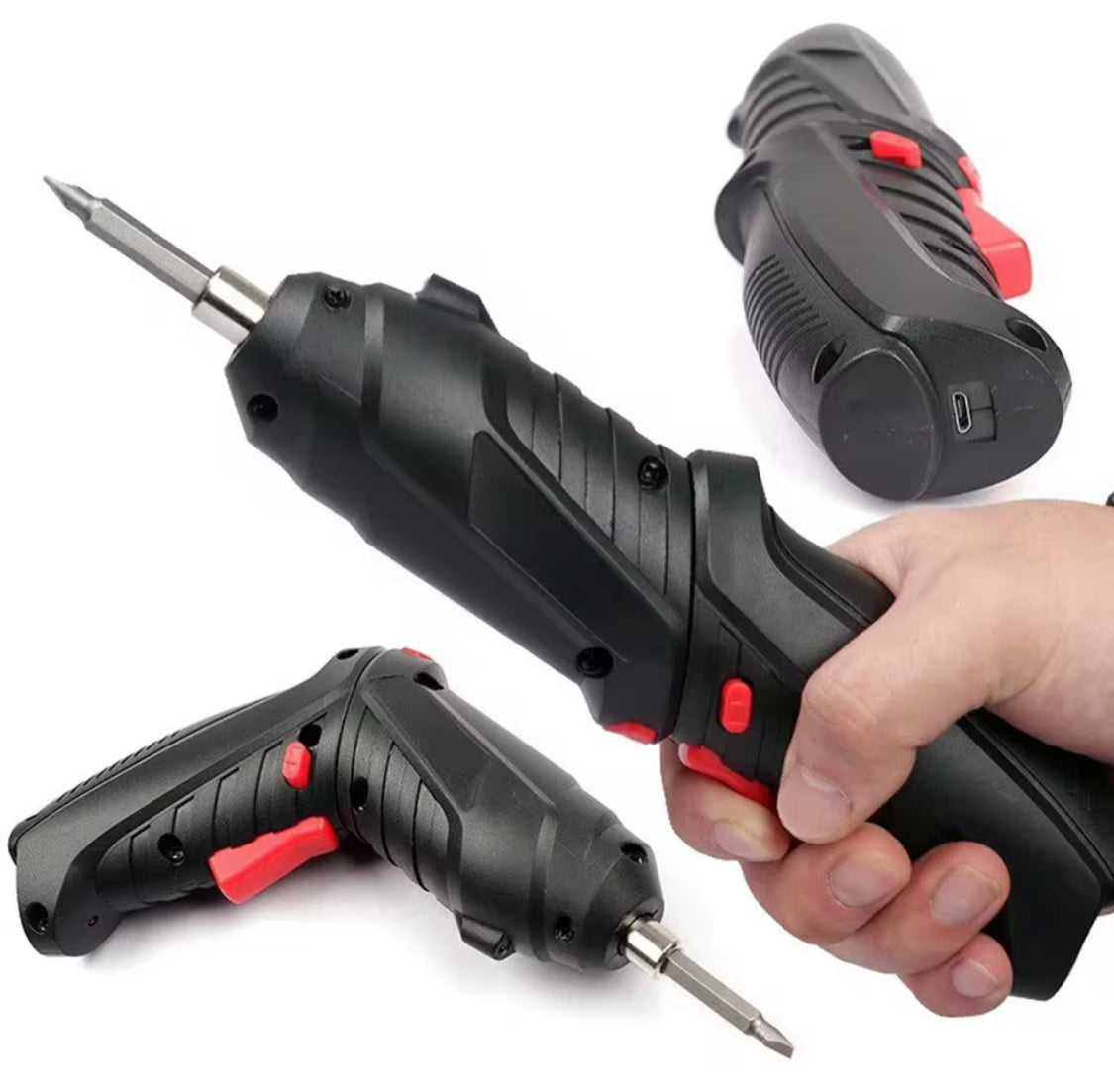 Rechargeable Cordless Screwdriver Tool Set, Mini Household Screwdriver, MultiFunctional Lightweight Electric Drill