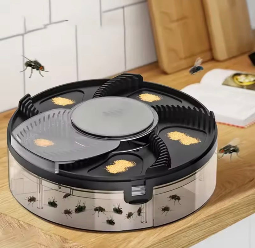 Electric Fly Trap Catcher, Automatic Quiet Insect Flycatcher, Removable Outdoor Garden Flytrap Trap Device