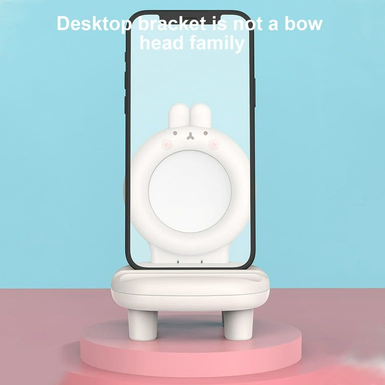 Animal Mirror Mobile Holder, Mini Cartoon Desktop Mobile Phone Holder, Cute Pet Lazy Person Mobile Stand, Portable Animal Chair Phone Bracket, Decorative Phone Holder
