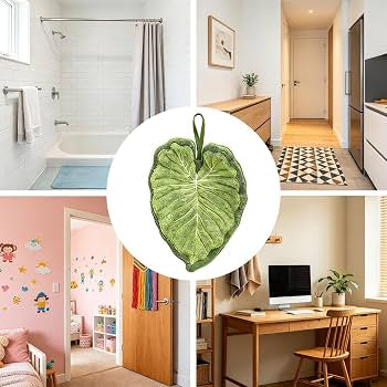 Leaf Shape Kitchen Hand Towel,     Leaf Shaped Kitchen Towel, Decorative Leaf Hanging Towel, Thickened Absorbent Towel