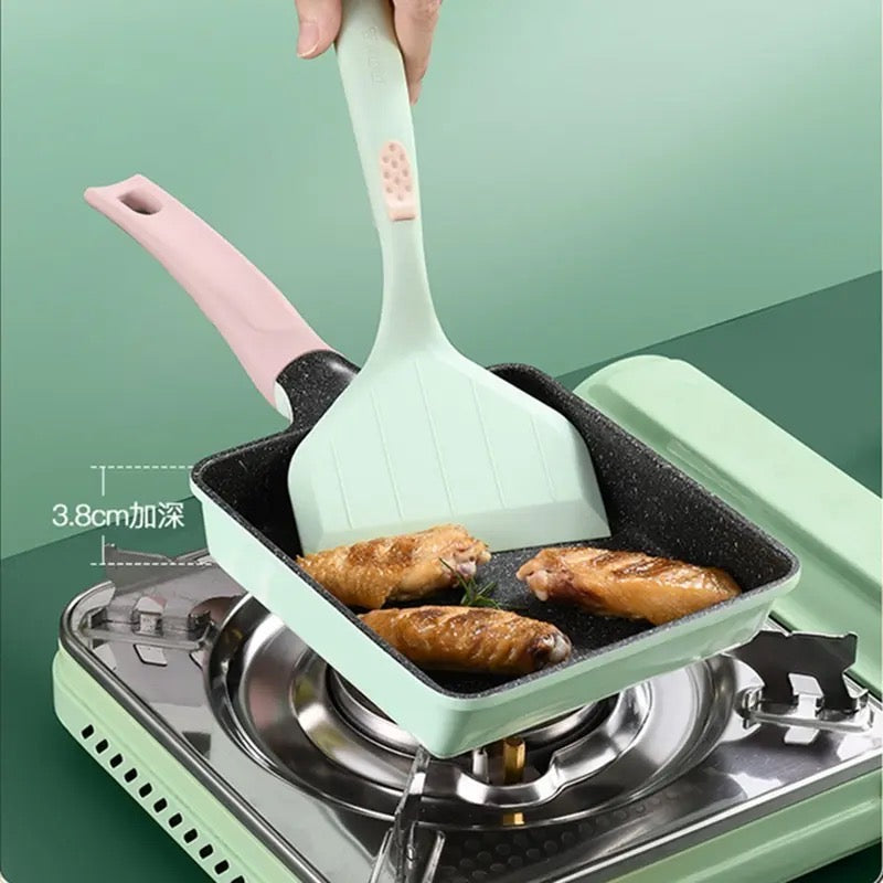 Aluminum Alloy Frying Pan, Cooking Skillet Cookware, Non-stick Square Cooking Skillet Frying Pan