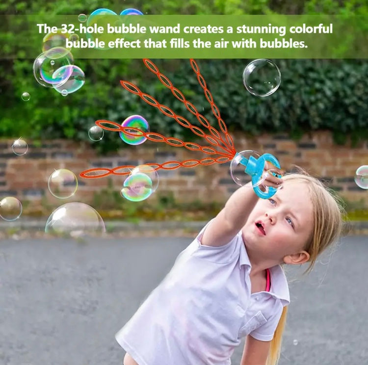 Smiling Face Soap Bubble Maker, 32 Holes Bubble Stick Blower Maker Bottle, Outdoor Activity Fun Soap Blowing Toy