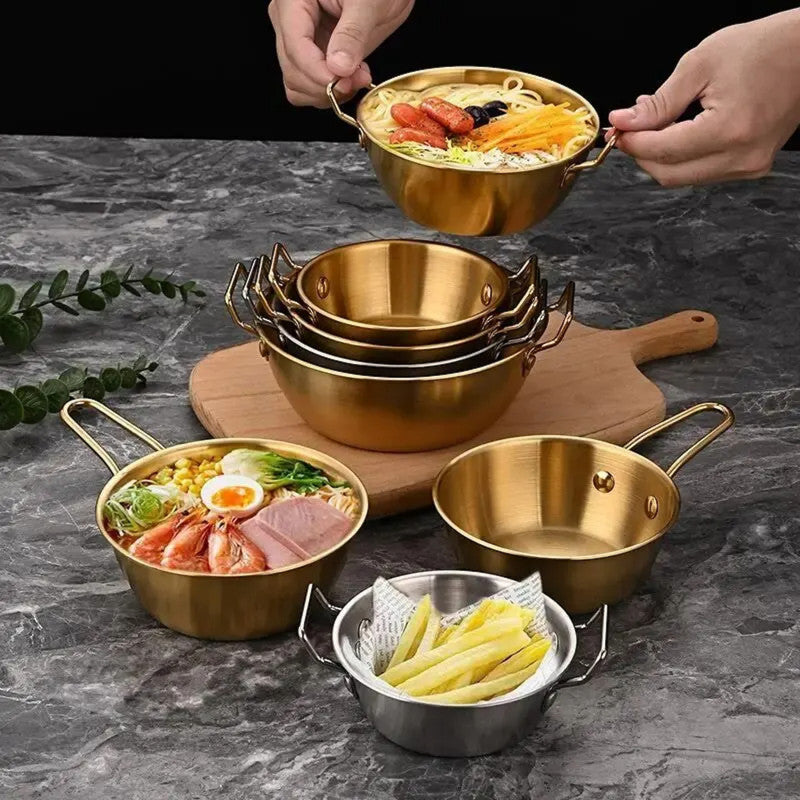 Multi Purpose Cooking Serving Pan, Stainless Steel Serving Pan, 
Elegant Gold Kitchen Serving Dish