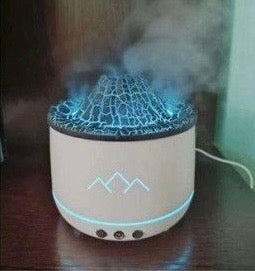 Volcano Aroma Humidifier, Flame Humidifier with Night Light Lamp, Ultrasonic RC Jellyfish Aroma Diffuser, 2 In 1 Essentials Air Freshener, Essential Oils Perfume Blower, Electric Home Freshener Smoke