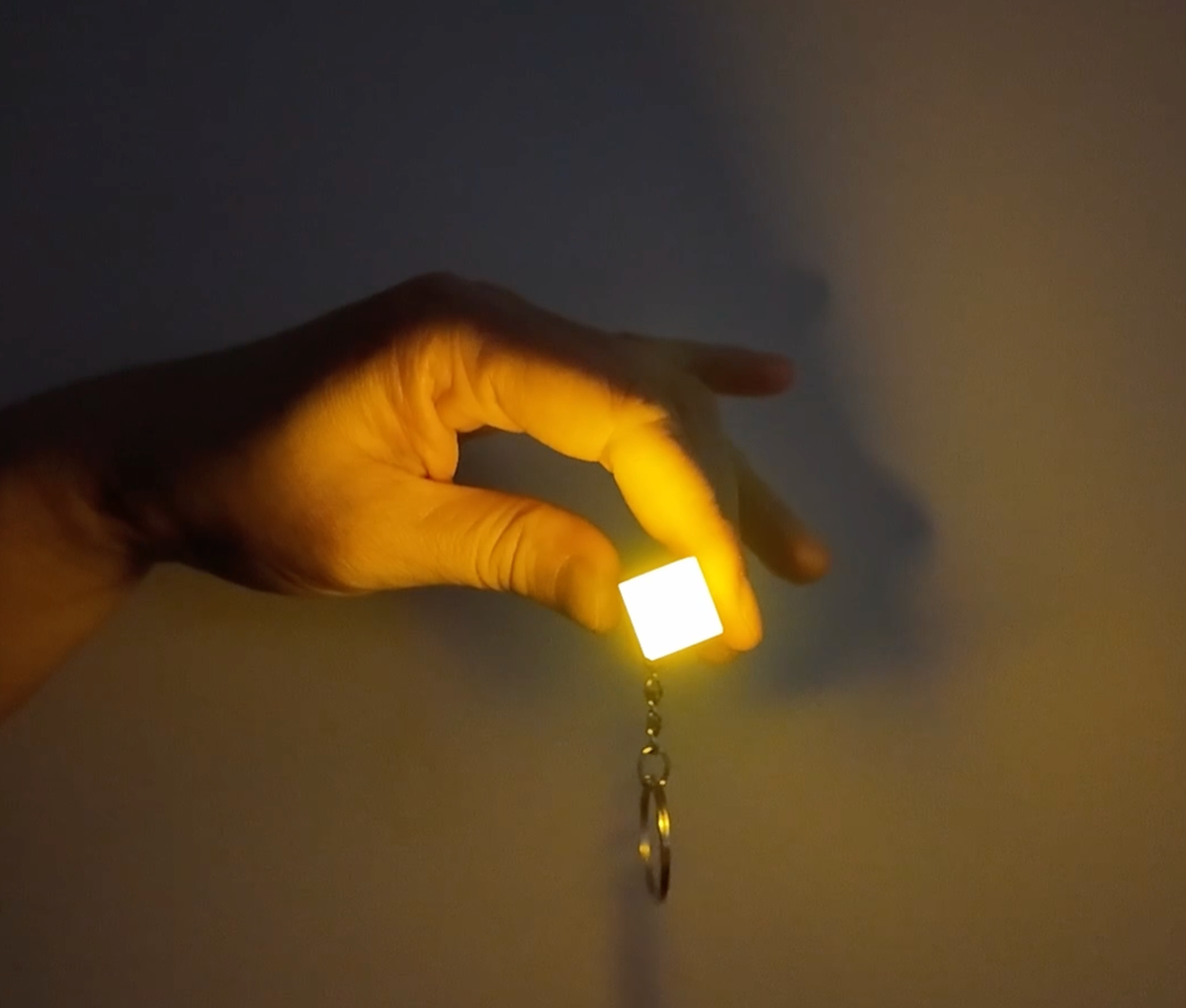 Minecraft Mini Torch Lamp Keychain, Portable Mini Torch Keychain, Pixel Style LED Keychain Flashlight