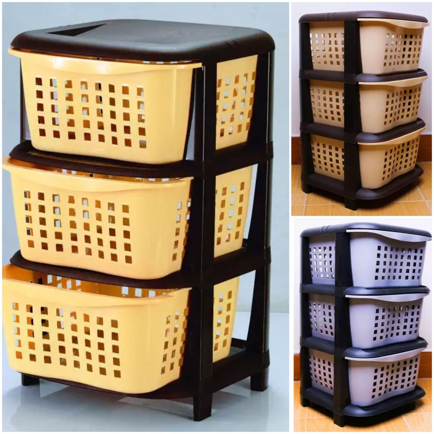3 Layer Fantasy Basket, Multipurpose Plastic Modular Drawer Storage Box, Chest Drawers Organizer Storage Box