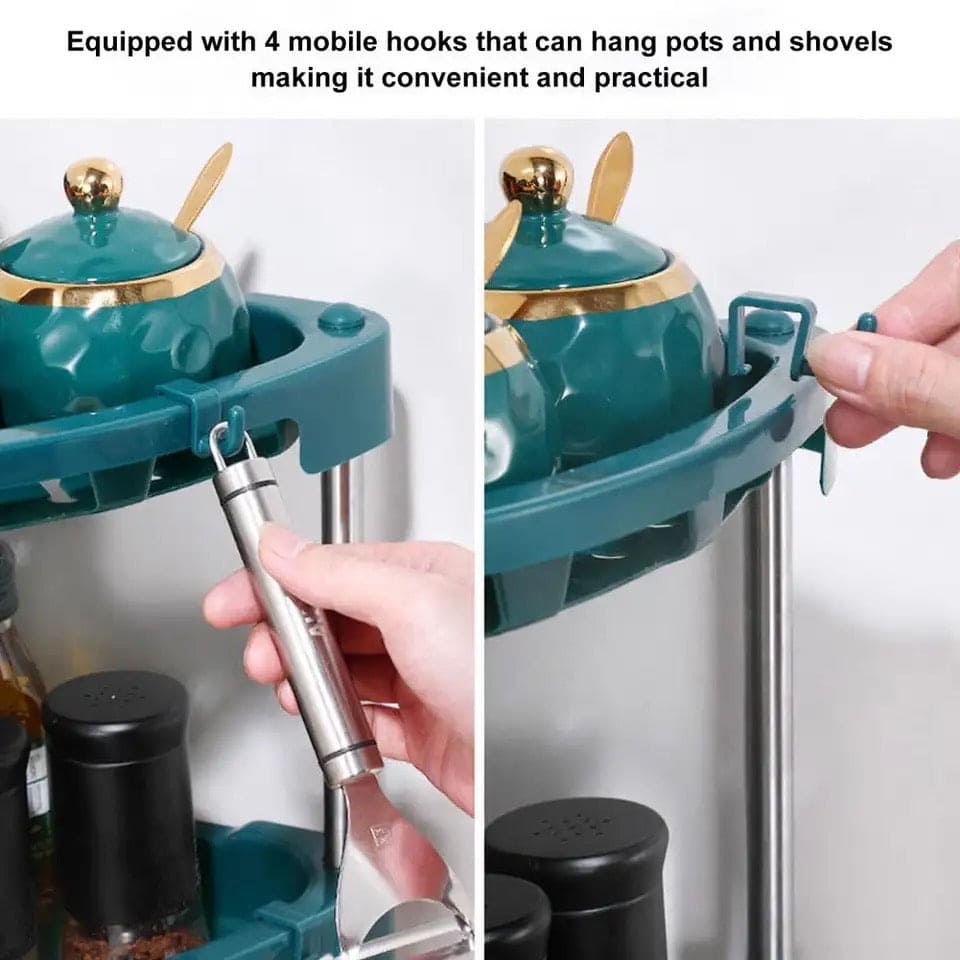 Kitchen Corner Storage Rack, Stainless Steel Kitchen Corner Shelf, Multi Layer Condiment Triangle Storage Rack, Household Triangular Shelf, Multifunctional Metal Storage Shelf