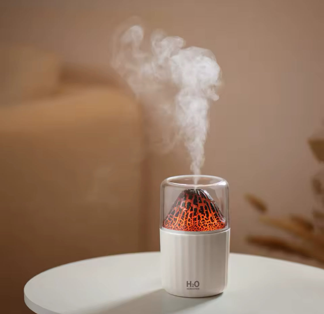 Colourful Volcano Humidifier, Ultrasonic Cold Mist Volcano Humidifier ...