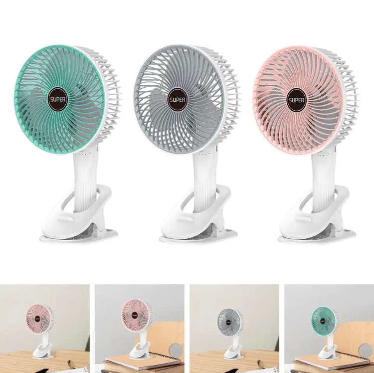 Portable Small Clip Fan With Phone Stand, Lightweight Mini Handheld Cooling Fan, Rechargeable Table Fan