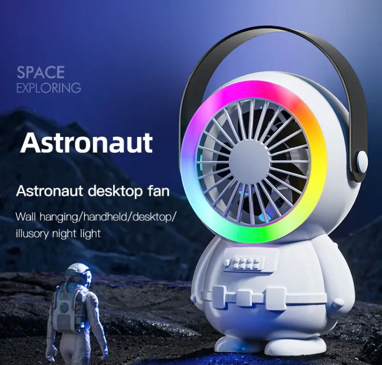 Astronaut Mini USB Fan, Spaceman Small Desktop Fan, Light Portable Han ...