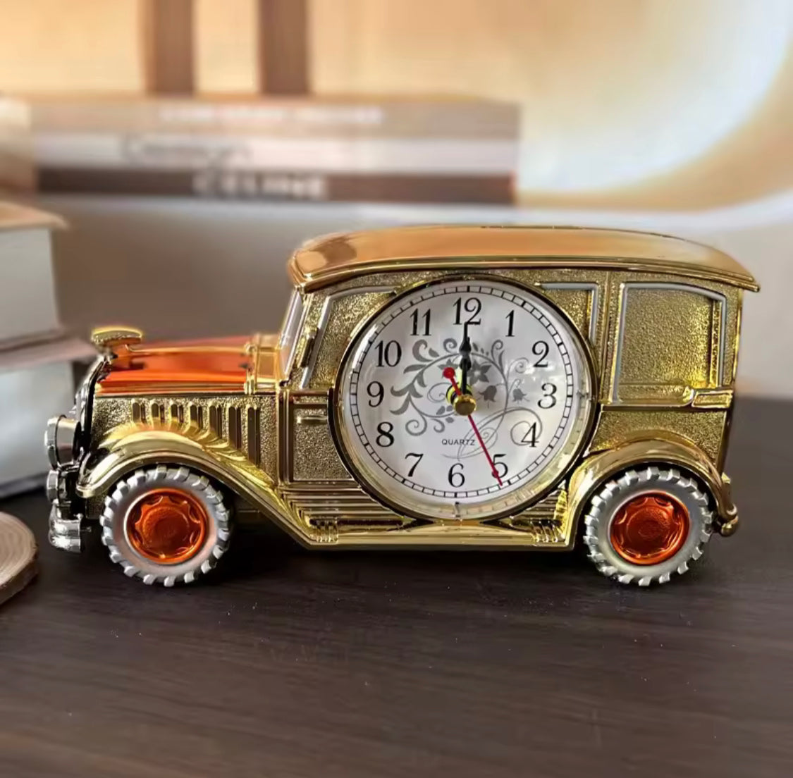 Retro Nostalgic Car Alarm Clock, Antique Engine Design Table Desk Decor, Antique Unique Classic Car Bedside Clock, Nostalgic Child Alarm Clock, Desktop Decor