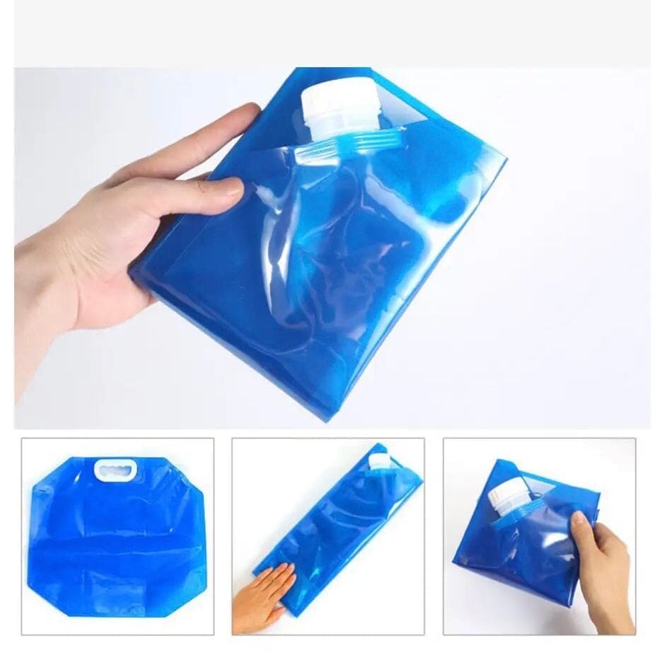 10L Water Pouch, Foldable Water Tank, Portable Outdoor Water Bag, Collapsible Water Bucket, Plastic Water Carrier, Camping Folding Canister, Car Water Container, Multipurpose Liquid Storage Container