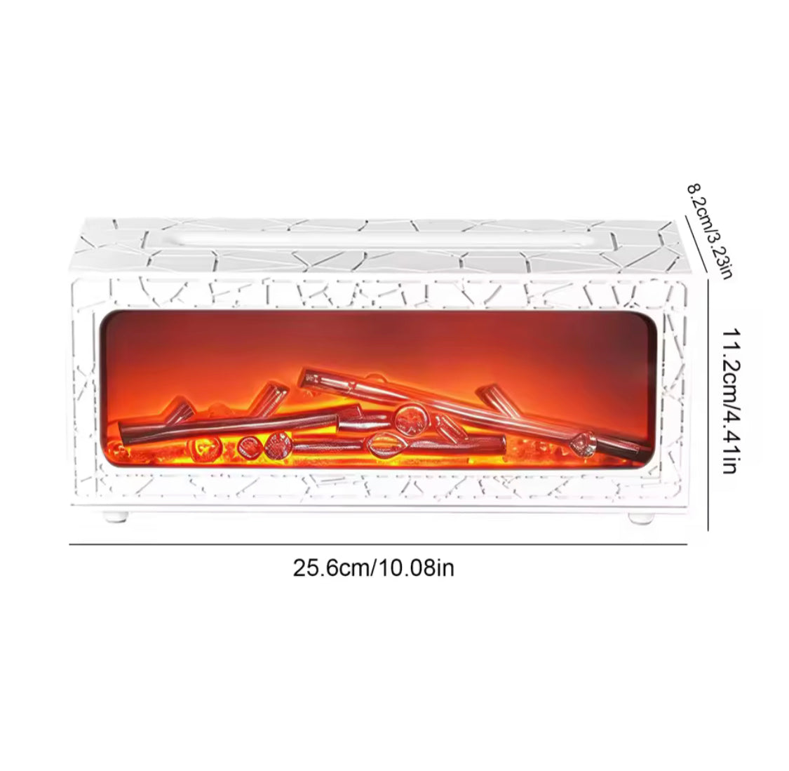 LED Fireplace Flame Diffuser, Colorful Flame Night Light Humidifier, Ultrasonic Mist Humidifier, Aroma Essential Oil Diffuser