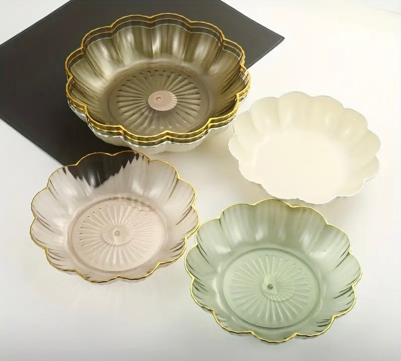 Elegant Floral Shaped Fruit Plate, Vintage Style Serving Plates, New Design Dryfruit Plate