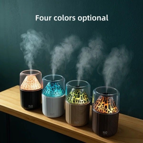 Colourful Volcano Humidifier, Ultrasonic Cold Mist Volcano Humidifier, Home Car Bedroom Table Humidifier