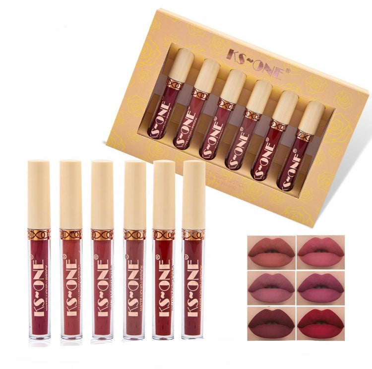 Set Of 6 Matte Liquid Lipstick, Long Lasting Matte Lipstick, Waterproof Matte Gloss Lipstick Set