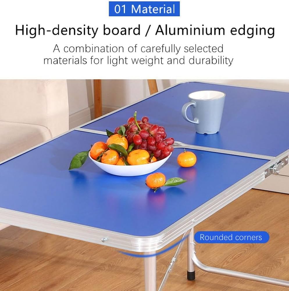 Adjustable Aluminum Folding Table, Lightweight Foldable Work Desk, Portable Indoor & Outdoor Utility Table, Foldable Picnic And Camping Table, Space Saving Folding Table