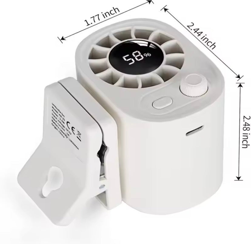 Portable USB Clip Mini Fan, Rechargeable Clip Desk Fan with Strong Grip, Adjustable Mini Cooling Clip Fan