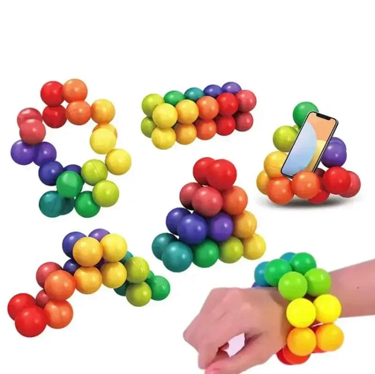 Atomic Ball Unique Toy, Stress Relieving Magic Ball Toy, Flexible Jionts Stress Relief Desk Sculpture Toy