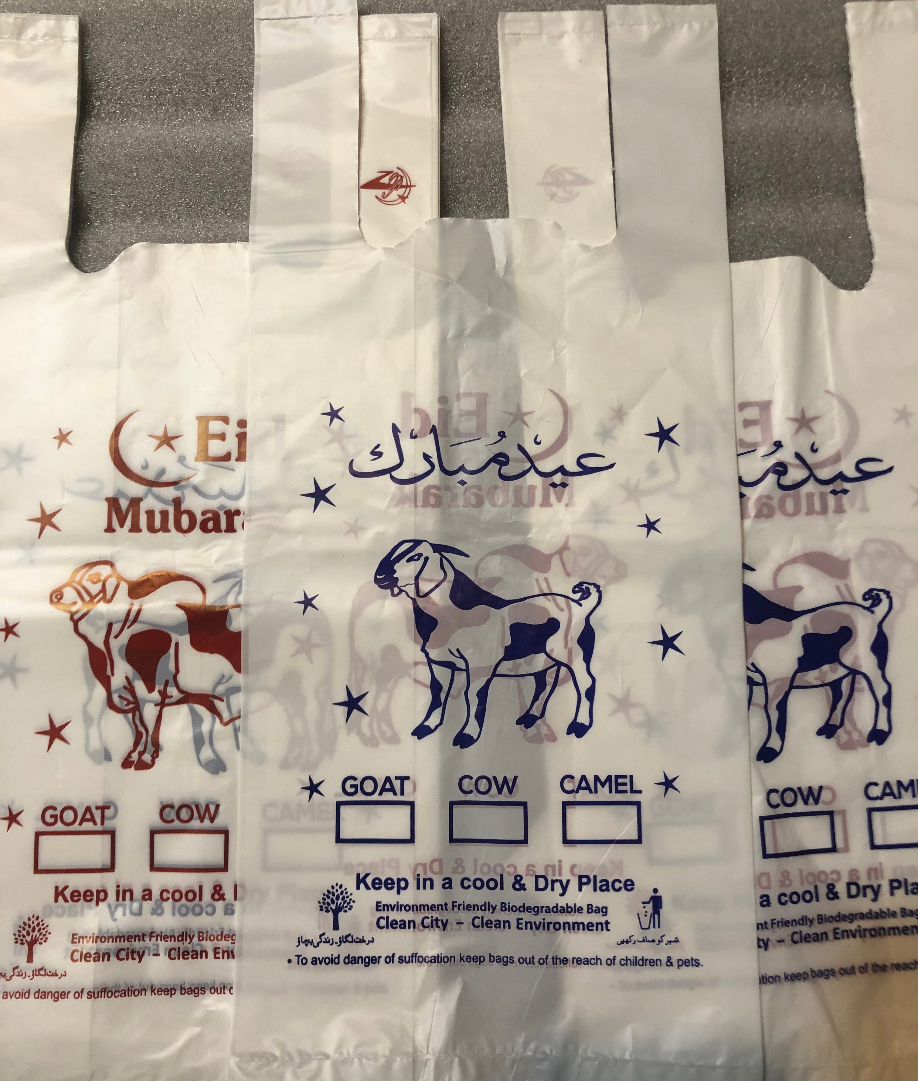Bakra Eid Meat Bags, Disposable Shoppers, Meat Plastic Bags