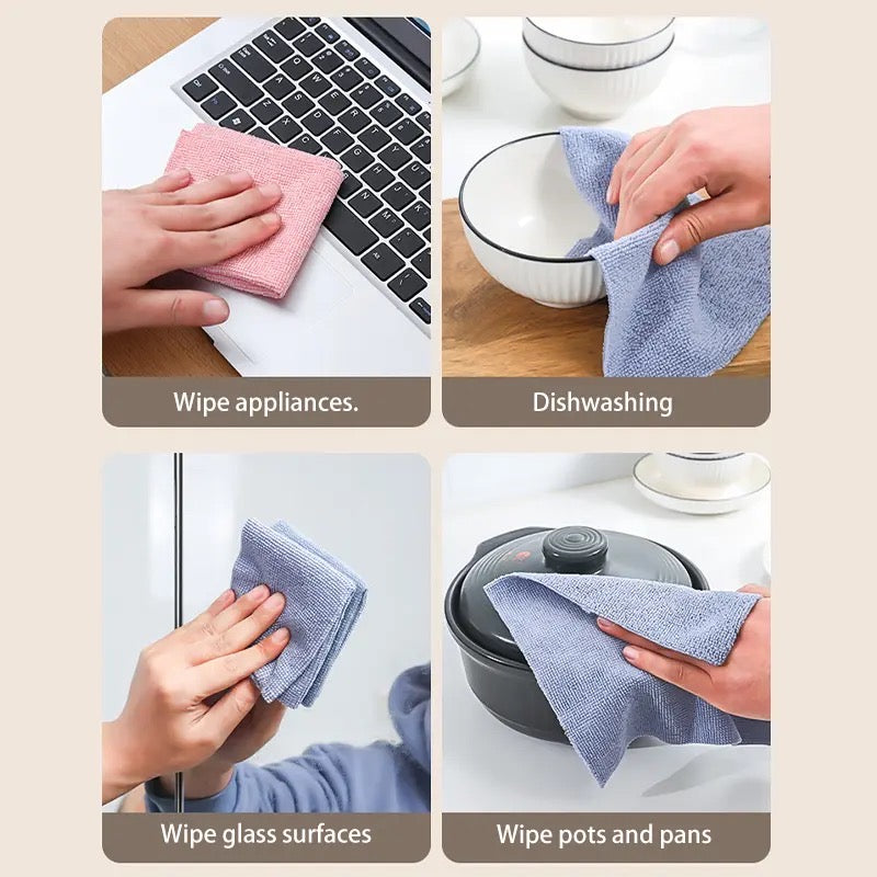 Set Of 20 Reusable Dishwashing Towel, Dish Cloths Box, Detachable Magic Cloth, Ultra Fine Fiber Cloth, Kitchen Absorbent Towel, Multipurpose Dish Wiping Rags, Magic Cleaning Towels for Kitchen