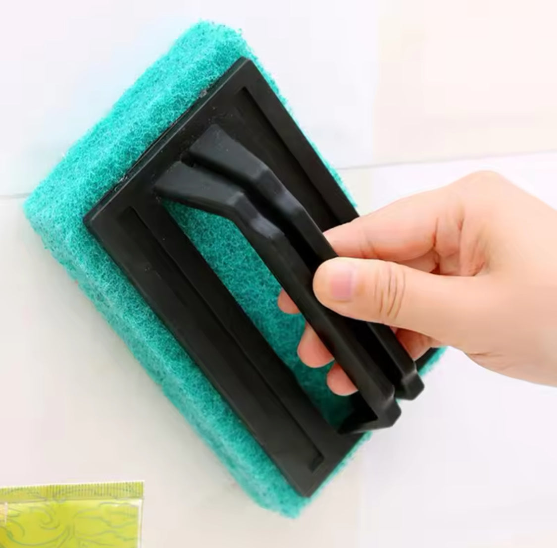 Kitchen Sink Cleaning Sponge With Handle, Wall Sponge Magic Wipe, Multipurpose Ultra Fine Fiber Cleaning Brush, Handheld Sponge Cleaning Brush