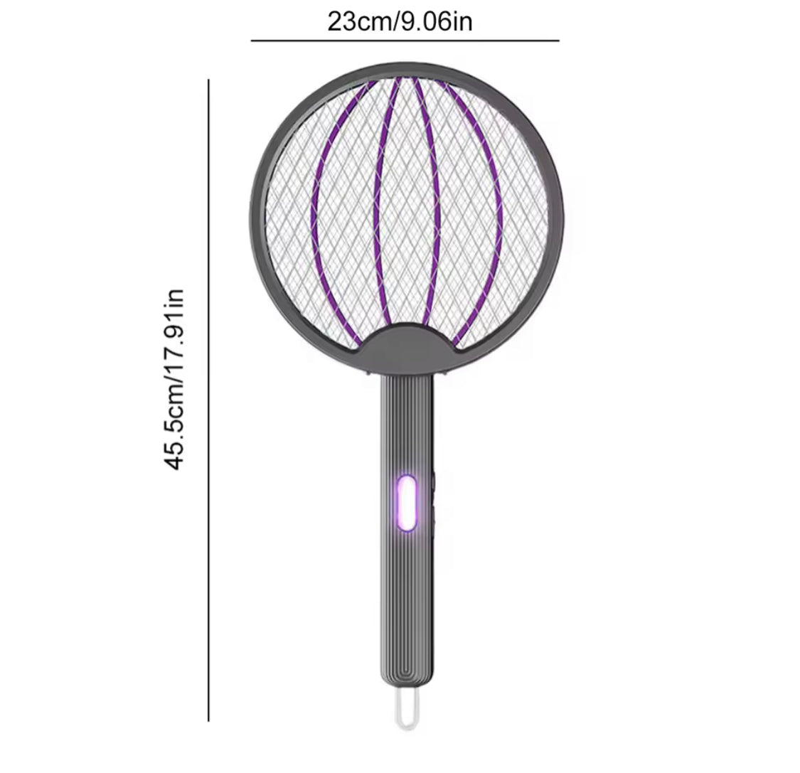 3 In 1 Foldable Electric Mosquito Swatter, Rechargeable Mosquito Killer Racket, Anti Mosquito Fly Trap, Home Bug Insect Racket, Electric Fly Swatter For Home and Outdoor