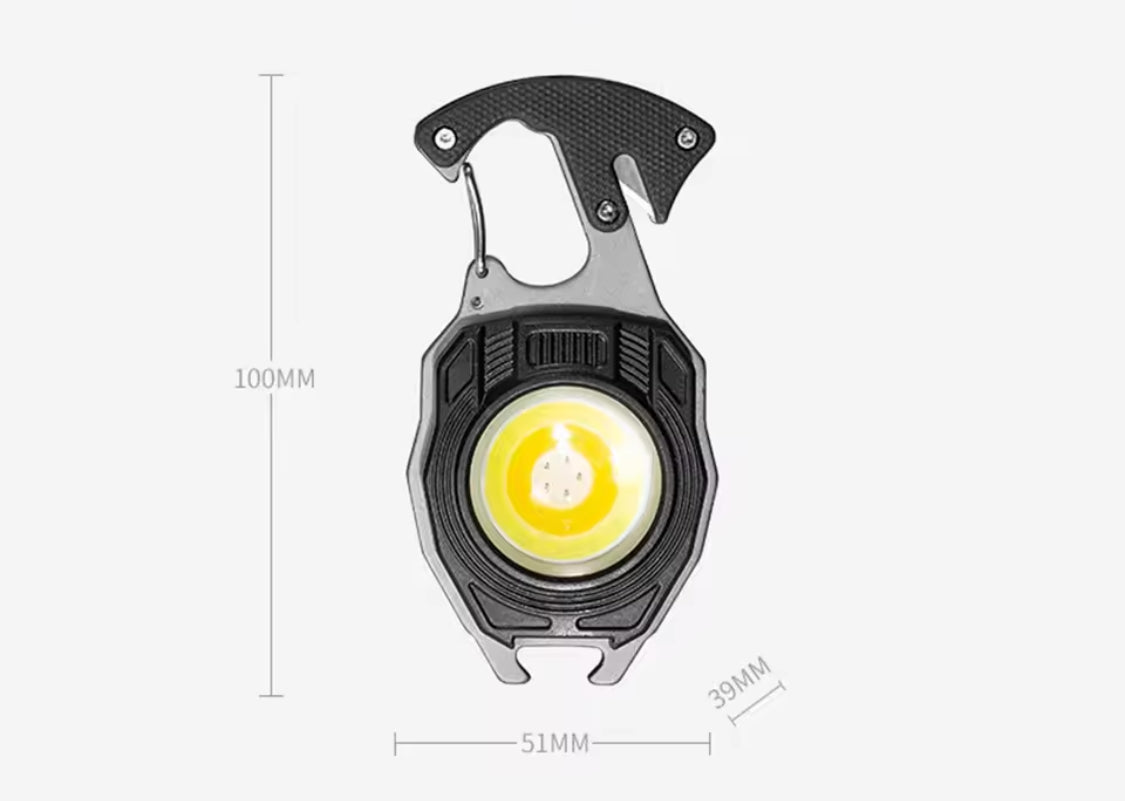 Multifunctional Keychain Lighter, Mini Torch With Cigarette Lighter, USB Rechargeable Flashlight With Screwdriver