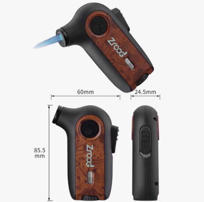 Portable Windproof Jet Flame Lighter, Refillable Butane Pocket Lighter, Portable Butane Flame Lighter