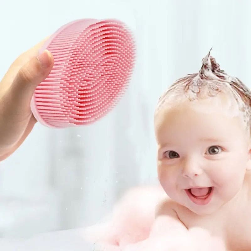 Silicon Baby Shower Brush, Soft Body Bath Wash Brush, Double-Sided Body Brush, Skin Exfoliating Loofah Brush, Shower Bath Body Brush
