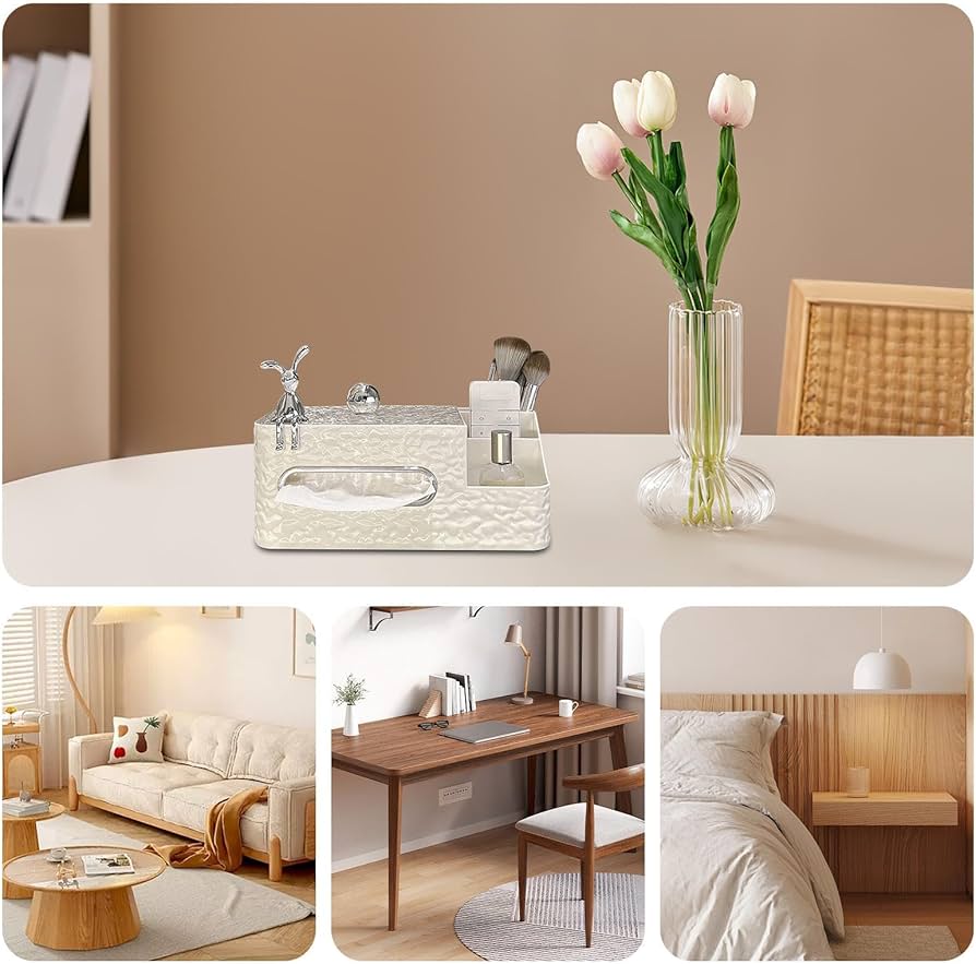 Luxurious Creative Tissue Box, Nordic Multipurpose Tissue Holder, Desktop Tissue Organizer