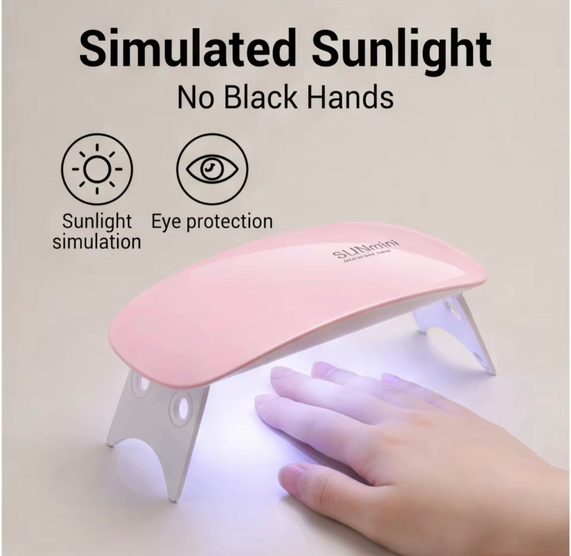 Mini Nail Dryer with Foldable Stand, Portable Mouse Shape UV Gel Dryer