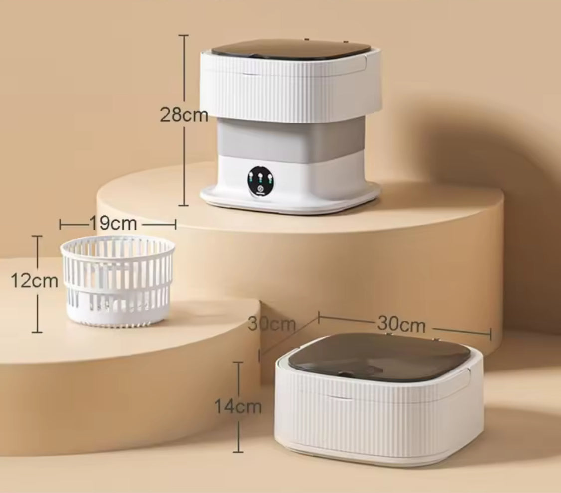 11L Collapsible Portable Washing Machine, Bucket Type Laundry Clothes Washer, Portable Turbo Washer For Travel, Lightweight Collapsible Bucket Washing Machine