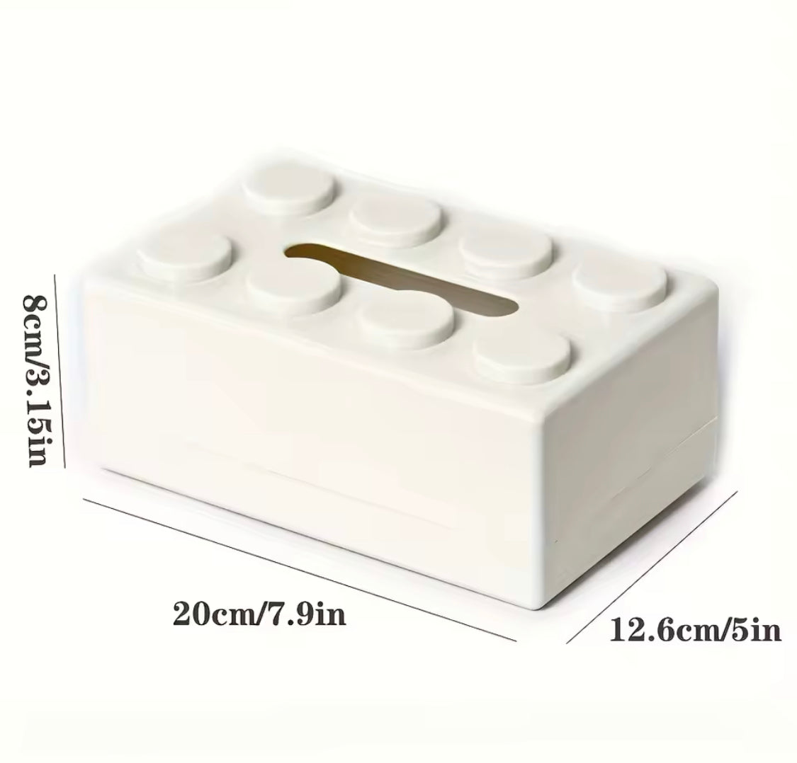 Building Block Style Decorative Tissue Box, Wall Mounted Punch Free Napkin Holder, Napkins Paper Storage Box
