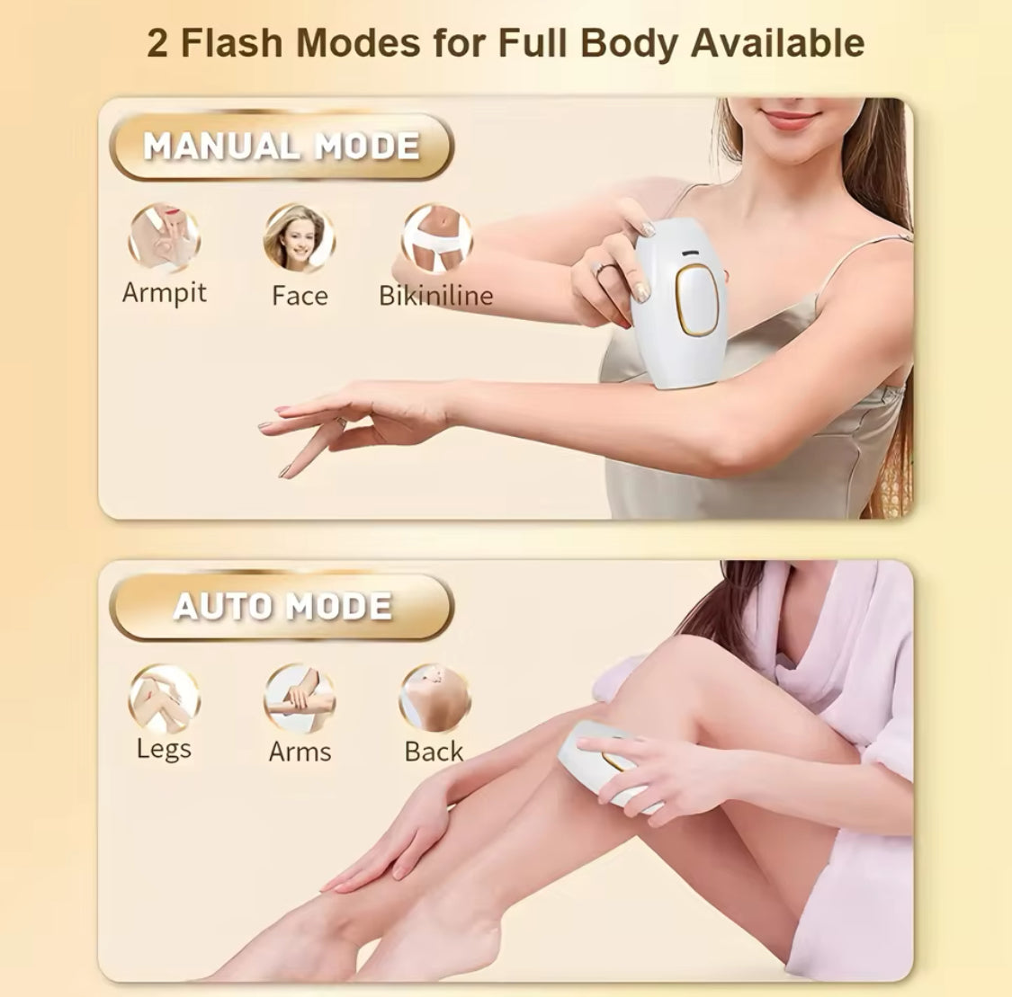 Portable Hair Removal Laser Epilator, Painless Face Body Hair Removal Machine, Body Care Depilation Tool