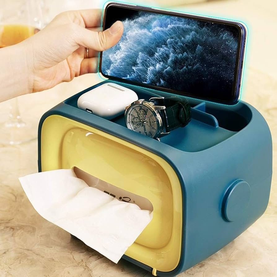 TV Shaped Tissue Holder, Living Room Tissue Box Holder, Tissue Box With Mobile Holder