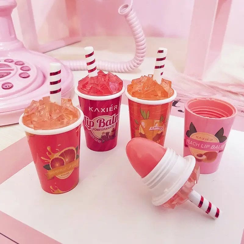 Crush Cup Lip Balm, Ice Cream Drink Bottle Lipgloss, Coke Shape Natural Lip Balm, Long Lasting Moisturizing Lipstick, Anti Drying Hydration Lip Care