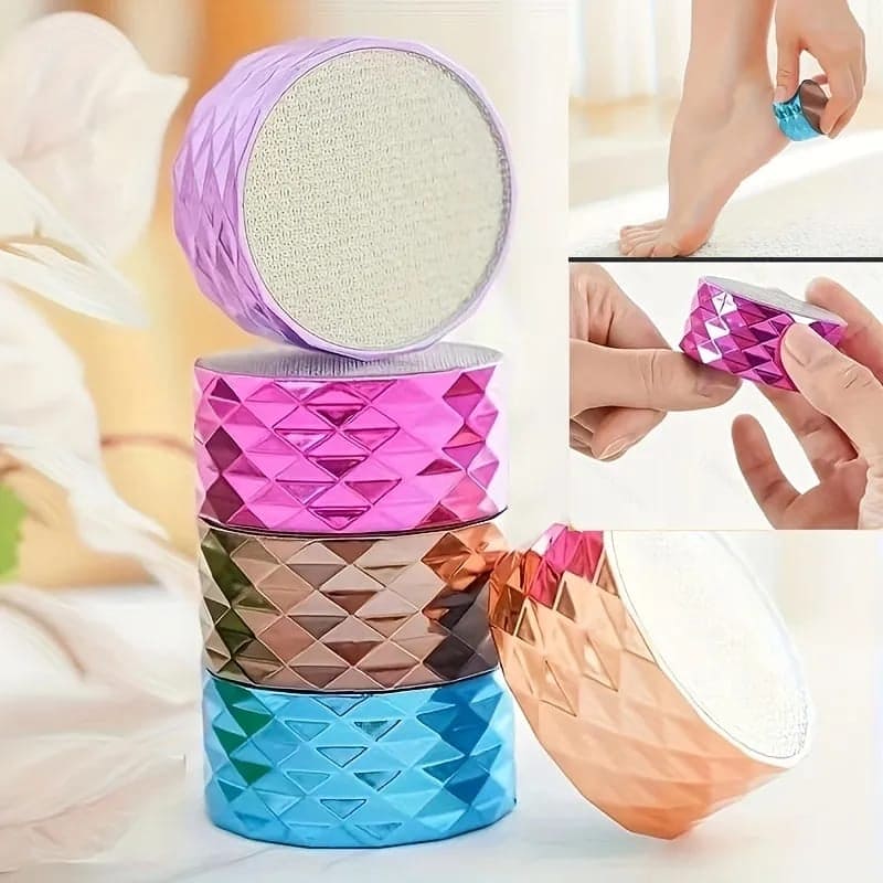 Round Crystal Hair Eraser, Double-Sided Reusable Crystal Hair Eraser, Reusable Crystal Hair Eraser For Women, Magic Painless Hair Skin Exfoliator Tool, Washable Nano Hair Removal For Smooth Skin, Manual Callus Remover