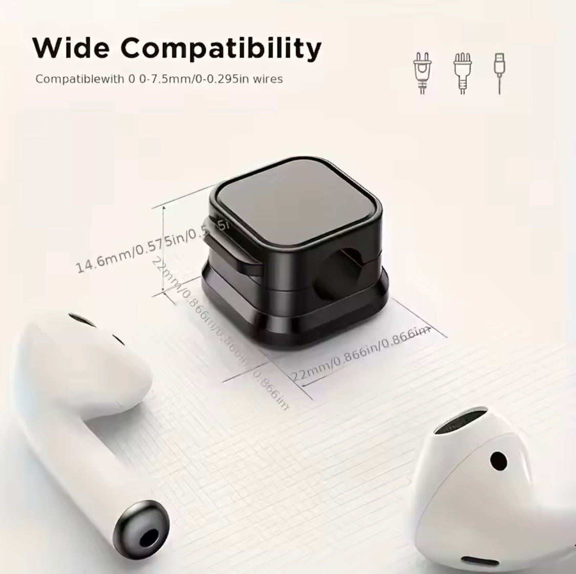 Set Of 6 Magnetic Cable Holder, Desktop Adjustable Magnetic Clips, Under Desk Cable Cord Holder