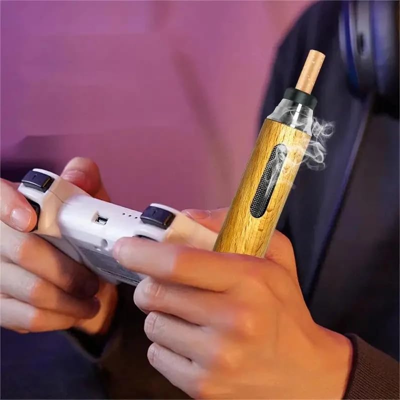 Portable Wooden Design Cigarette Holder, Leakage Proof Car Cigarette Holder, Mini Handheld Cigarette Ashtray, Reusable Cigarette Holder